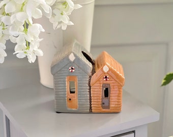 House Tea light Ceramic Holder