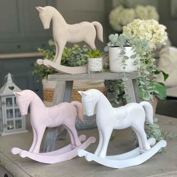 Wooden Rocking Horse - Available in 3 colours