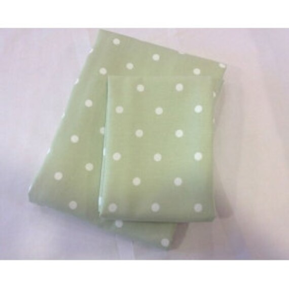 Sage Polka Dot Duvet Set Cot Or Cotbed Duvet Cover And Etsy