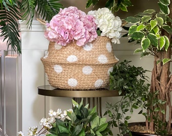 Seagrass White Spot Basket