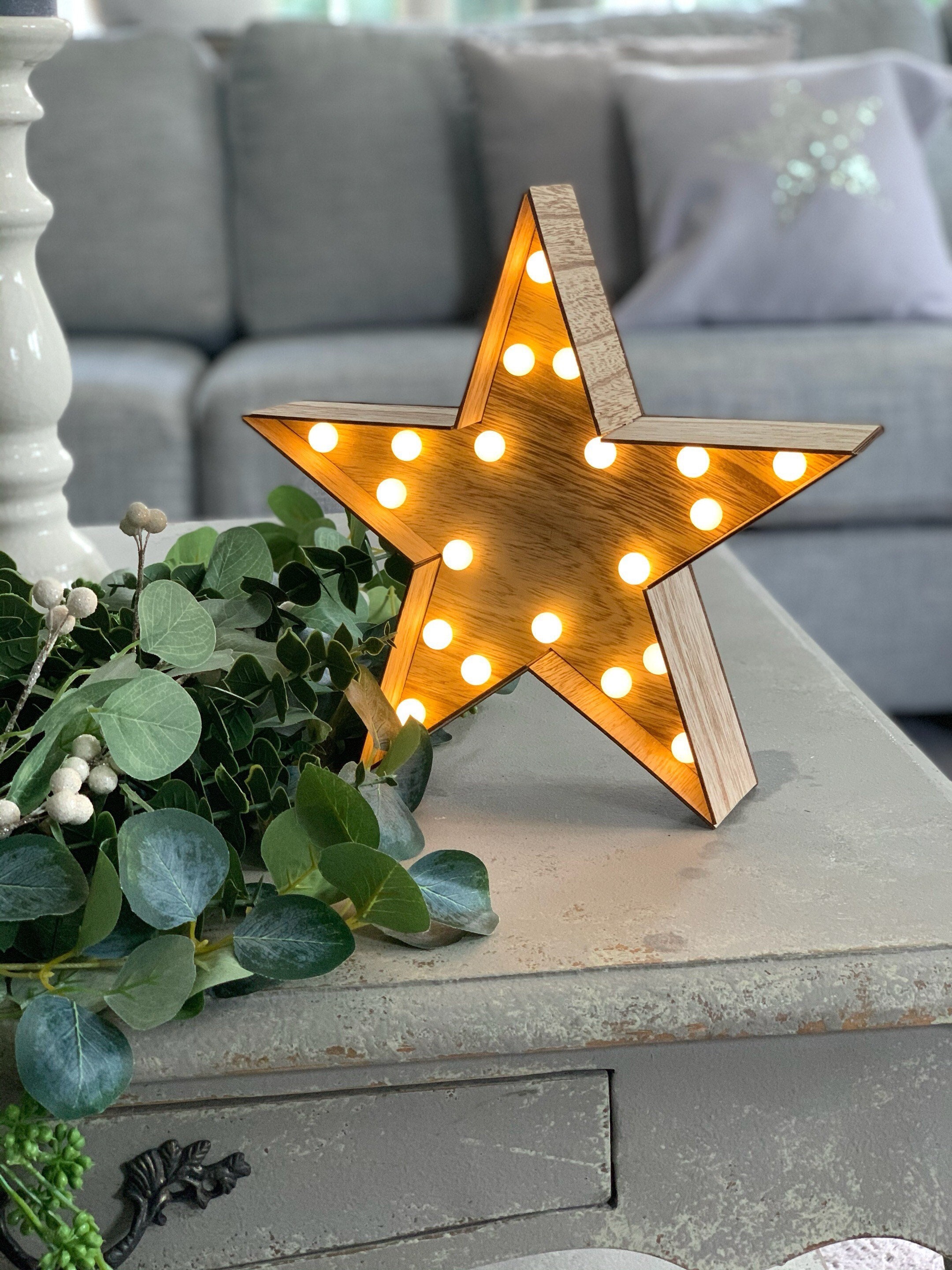LED Wooden Star - Etsy