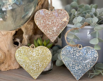 3D Large Heart Hanging Decoration - Available in 3 Colours