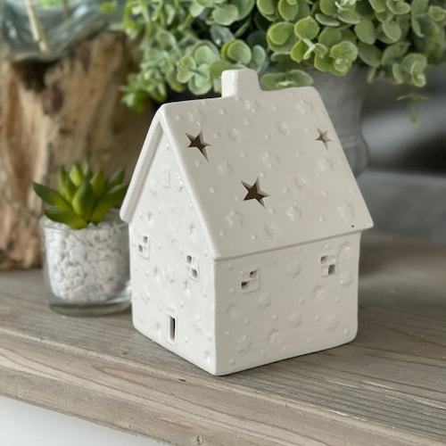 Lantern // Tin House Candle Holder // Unique Nordic Decor for Etsy