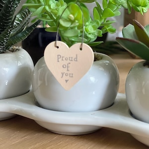 East of India little keepsake heart sign-  Proud Of You