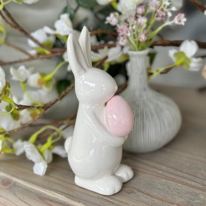 Ceramic White Easter Bunny Available in 2 colours image 3