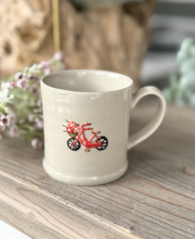 Embossed Mini Mugs Selection Available in 5 Designs Bicycle