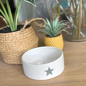 White Ceramic Dish/Bowl Star or Heart image 2