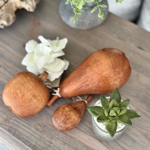 Solid Wooden Fruit Selection of Apple and Pears image 2