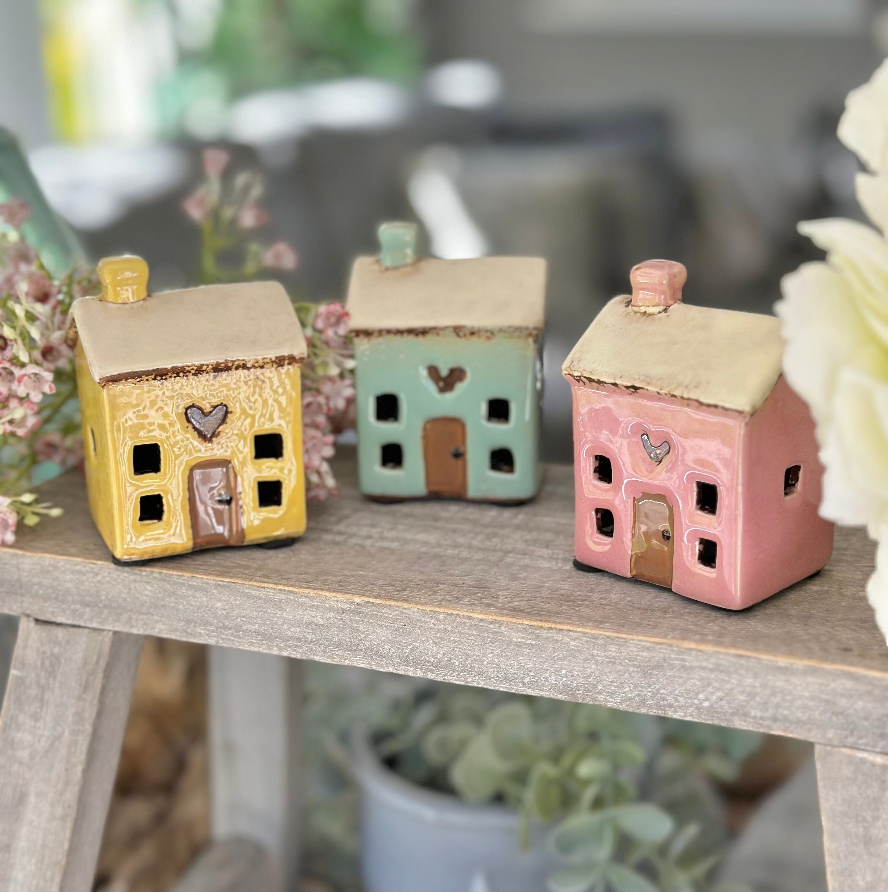 Ceramic House /cottage Ornament Available in 3 Colours Etsy UK