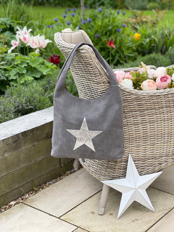 Star Shaped Tote Bag - Dark Gray