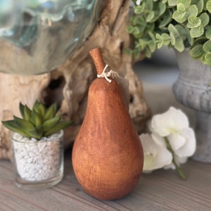 Solid Wooden Fruit Selection of Apple and Pears Large Pear