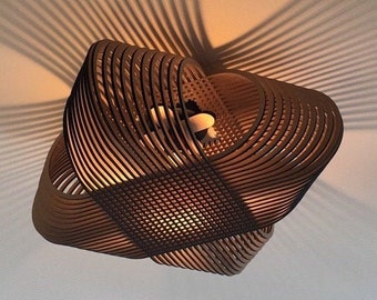 No.39 Ovals Ceiling light - lasercut wood - minimal design Dutch design made in Holland