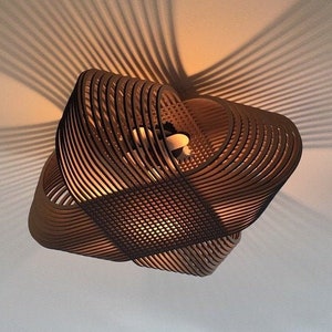 No.39 Ovals Ceiling light - lasercut wood - minimal design Dutch design made in Holland