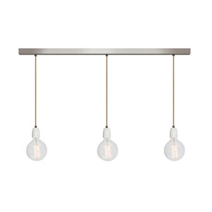 No.11 Hanging lamp bar 3 lights RVS