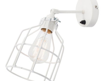 No.15 Wall lamp White with White cage