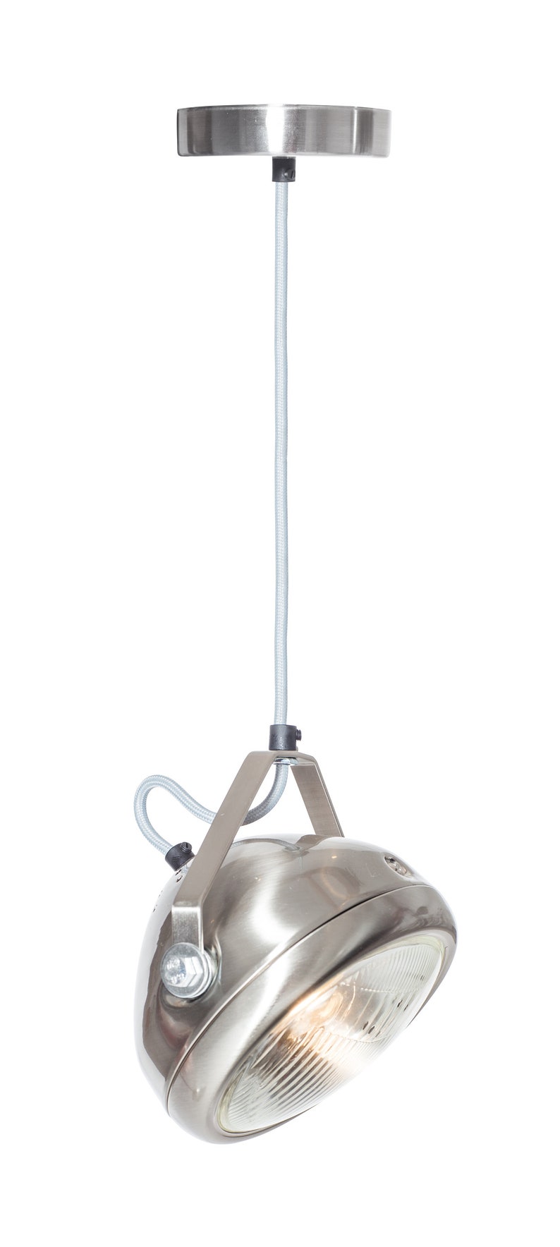 No.5 Vintage Headlight in Aqua Hanging Lamp Spotlight Etsy