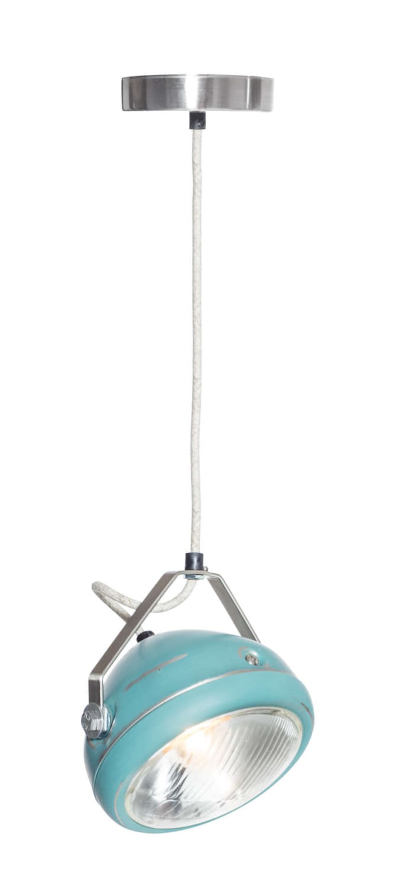 No.5 vintage headlight in aqua hanging lamp spotlight industrial lighting image 4