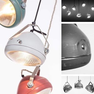 No.5 vintage headlight in aqua hanging lamp spotlight industrial lighting image 5