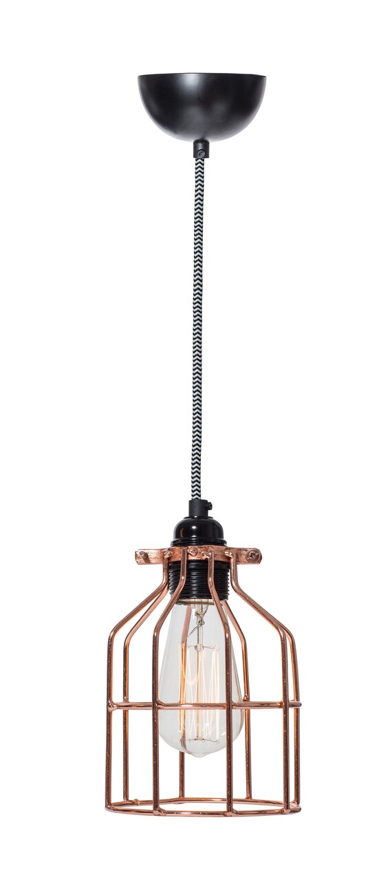 銅製吊り下げランプ No.15 銅製産業用吊り下げランプ - ケージランプ - Etsy 日本