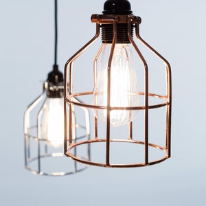 No.15 Industrial Pendant in white Cage Lamp image 8