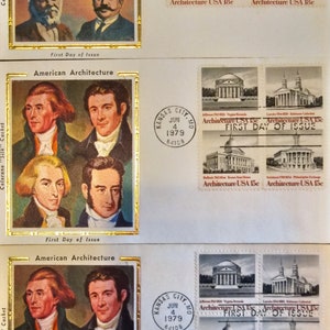American Architecture Set of 10 Colorano Silk Cachet USA First Day Covers