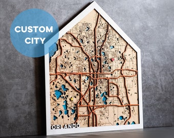 Wood art, Wood city map, Engraved map, Wood world map with river, Laser cut map, Custom wood map, Laser map, Wood engraving.. Wall decor