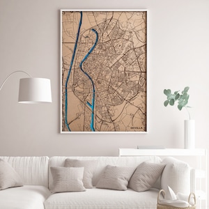 Geschenk zum 5. Hölzerne Karte von jeder Stadt in der Welt, Geburtstag Hochzeit, Holz handbemalte Karte. Einzigartiges personalisiertes Holzgeschenk