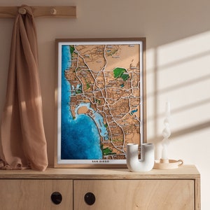 3D Multilayer Stadtkarte mit Texten | 3D Stadt Holz Karte | 5 Jahre Jubiläumsgeschenk | Holzkarte | Geschenk für Sie | 3 Schichten Rahmen | Perfektes Geschenk