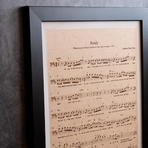 Sheet Music Art. Music Sheet Wall Art. Sheet Music on Wood. Custom or ...