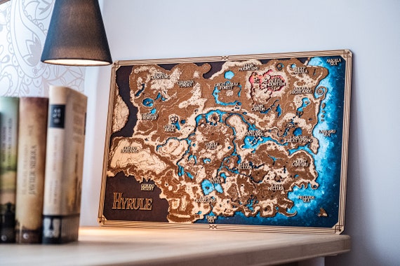 3D Hyrule Wood Map - Zelda, Breath of the Wild Fan Art - Etsy