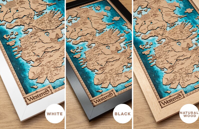 Buy Westeros Map Wood Game of Thrones Map Game Os Thrones Essos Online