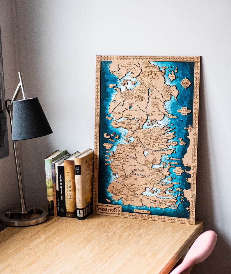 Buy Westeros Map Wood Game Of Thrones Map Game Os Thrones Essos Online