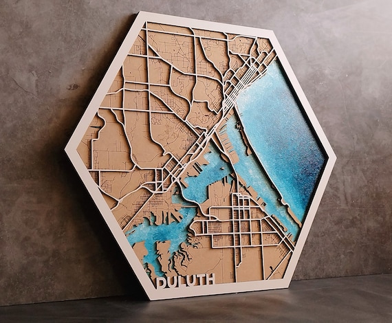 Laser Wood Decor City Wooden Map Laser Engraved Custom Map Art