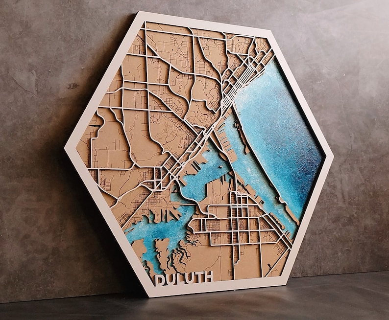 Laser Wood Decor City Wooden Map Laser Engraved Custom Map Art Wood Map Bern Laser Wood Map Europe Suisse Map Custom Wood Map. Duluth map image 1