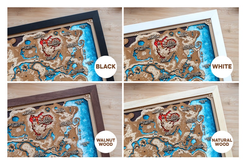 Map of Hyrule From Legend of Zelda. 3D Hyrule Video Game Map Laser Cut ...