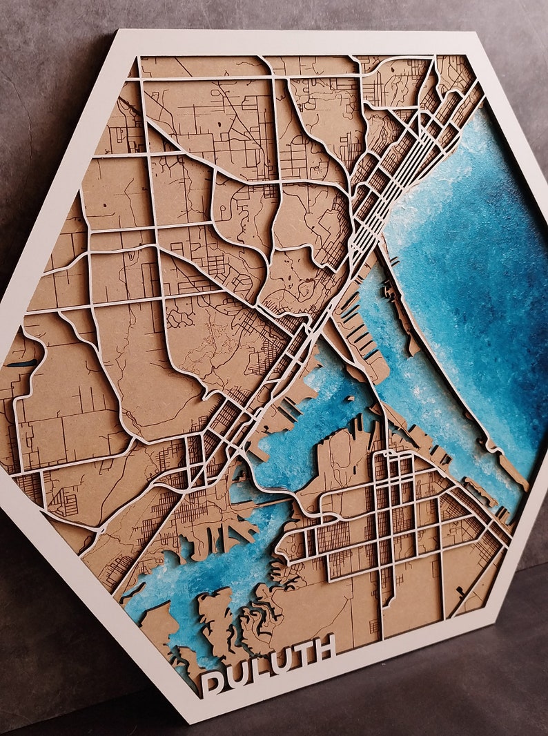 Laser Wood Decor City Wooden Map Laser Engraved Custom Map Art Wood Map Bern Laser Wood Map Europe Suisse Map Custom Wood Map. Duluth map image 4