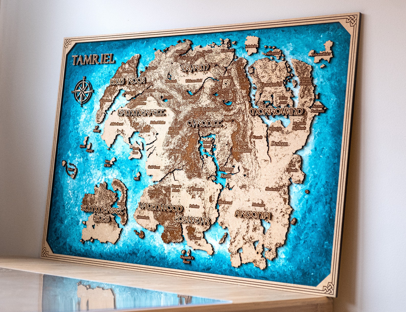 Skyrim Map Tamriel Map Map of Skyrim Skyrim Map Poster - Etsy