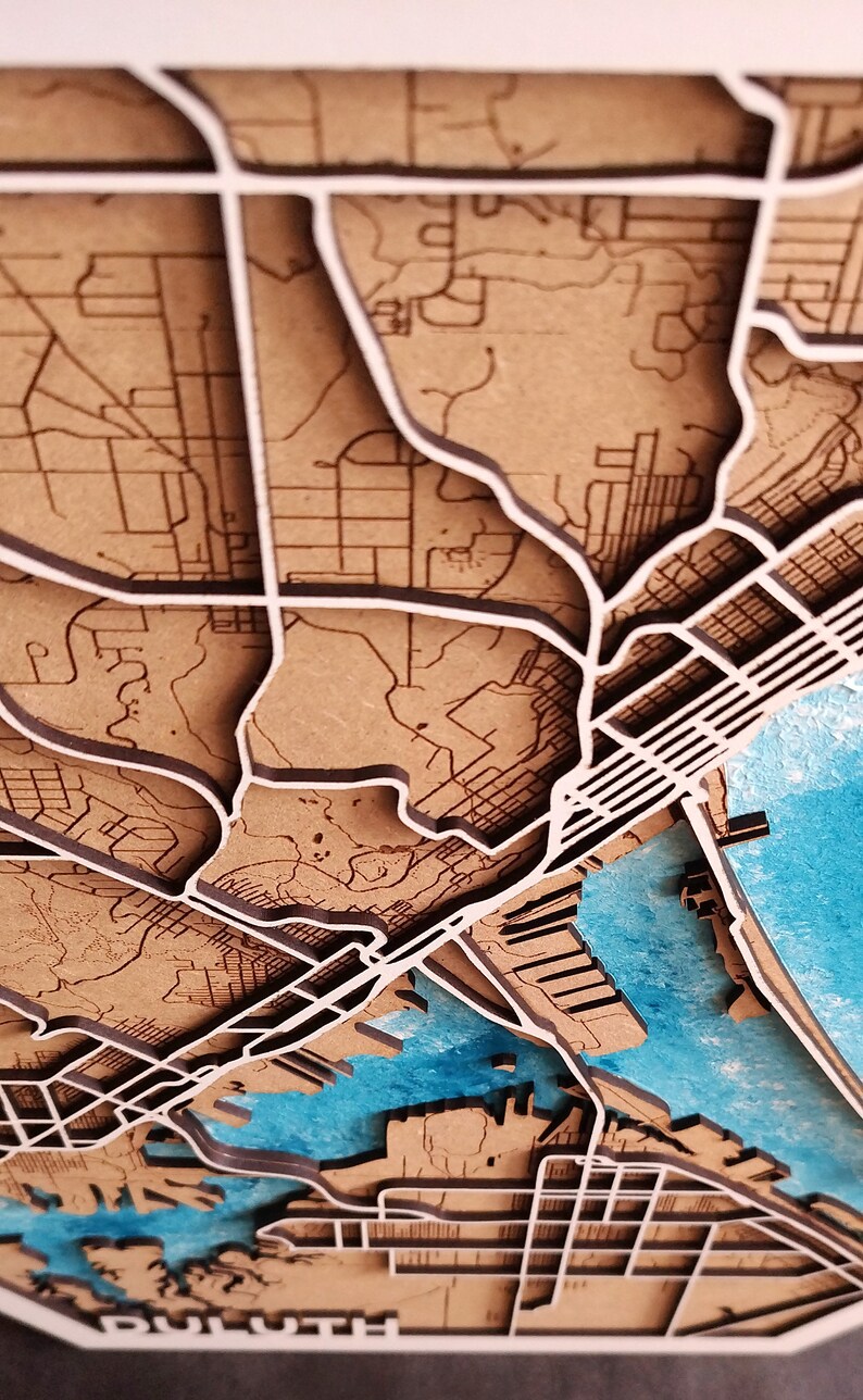 Laser Wood Decor City Wooden Map Laser Engraved Custom Map Art Wood Map Bern Laser Wood Map Europe Suisse Map Custom Wood Map. Duluth map image 9