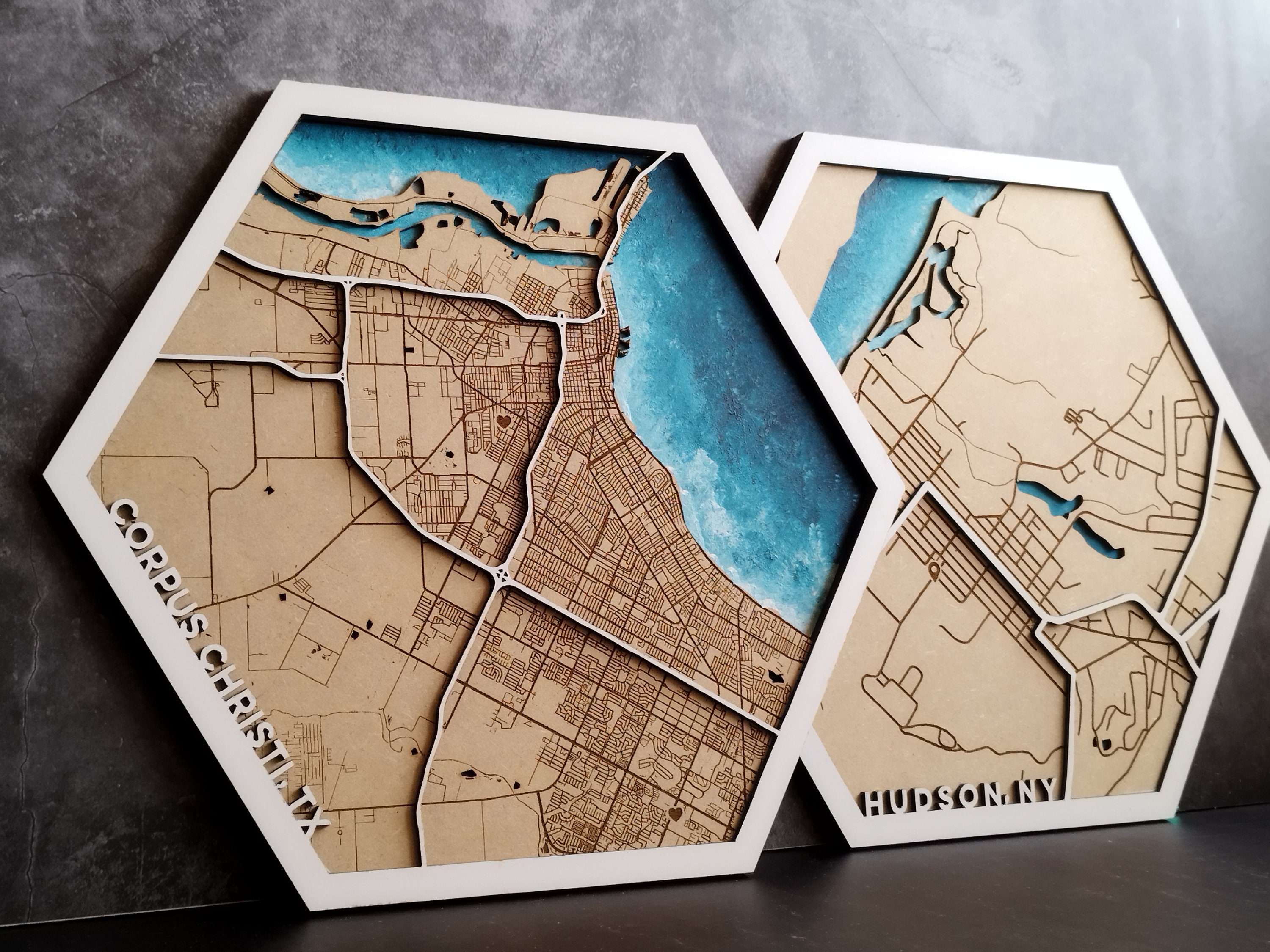 personalized wooden map