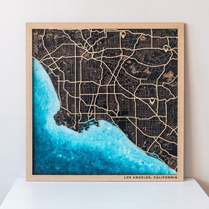 Personaliseer cadeau. Aangepaste rivierkaart. Houtsnede kaart. Houten kaart. laser. Aangepaste houten kaart. Lasersnijden. Mentor cadeau. Laser graveren kaart
