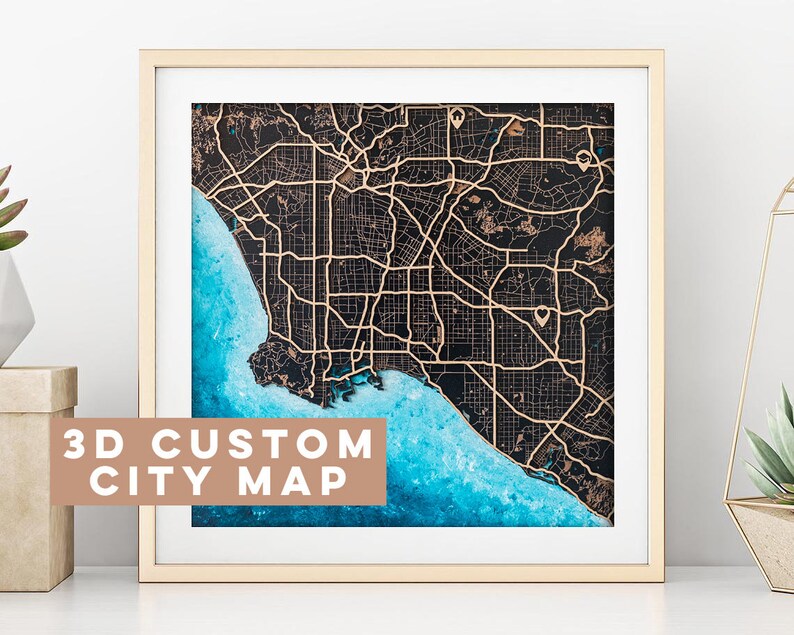 Personalize Gift. Custom River Map. Woodcut Map. Wood Map. | Etsy