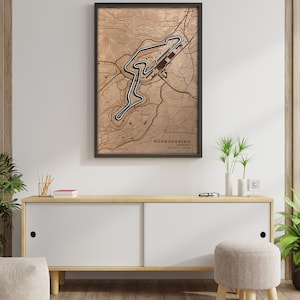 Silverstone-circuitkaart. Houten F1 Formule 1-circuits. Monza, Spa, Monaco, Hockenheim, Spielberg, Suzuka, Hungarogring, beste vriend cadeau