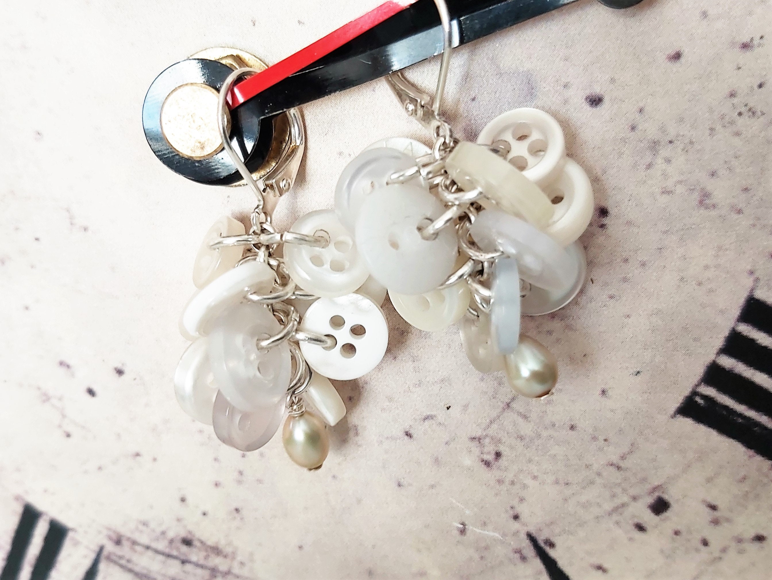 Pistachio cheap pearl earrings