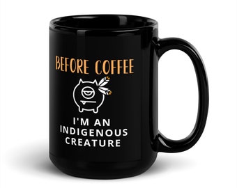 Something Else Black Glossy Mug
