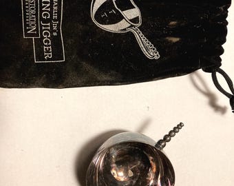 RARE!  Restoration Hardware&#39;s Charlie Jin&#39;s Tippling Jigger - Silver-Plated Vintage Barware