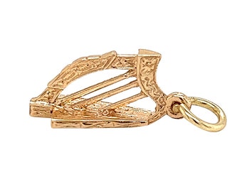 Gold Harp Charm