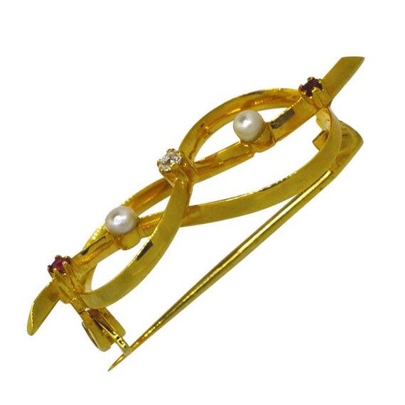 Dimond & Ruby Stock Pin - image 2