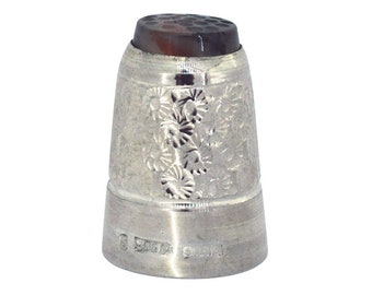 Silver & Moss Agate Thimble