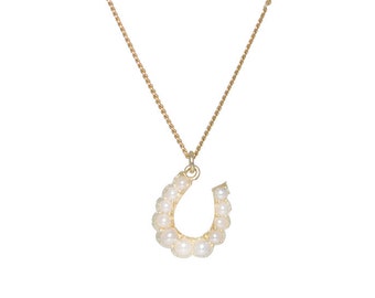 Pearl Horse Shoe Necklace