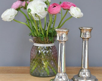 Vintage Silber 'Arts and Crafts' Kerzenhalter